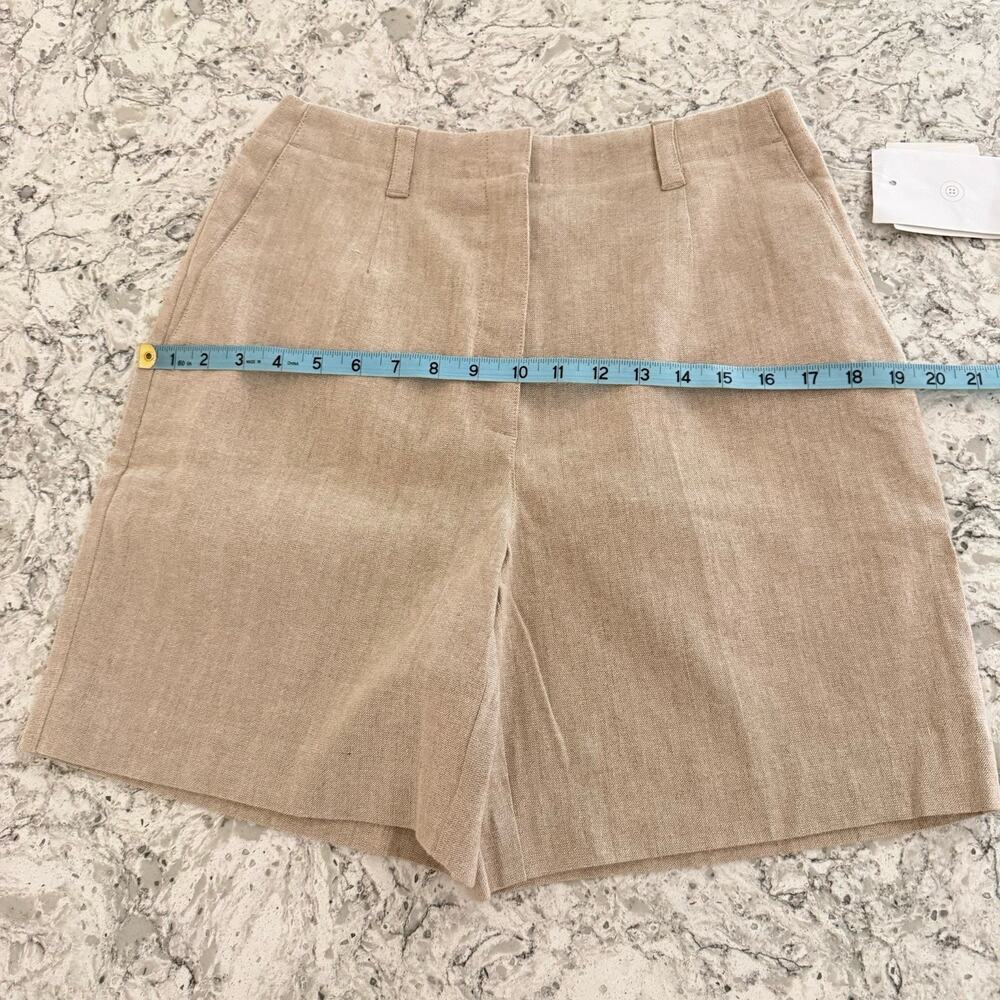 Y2K Vintage Liz Claiborne Lizsport Linen Blend Shorts Womens 8 NWT Tailored 28W - Picture 6 of 14